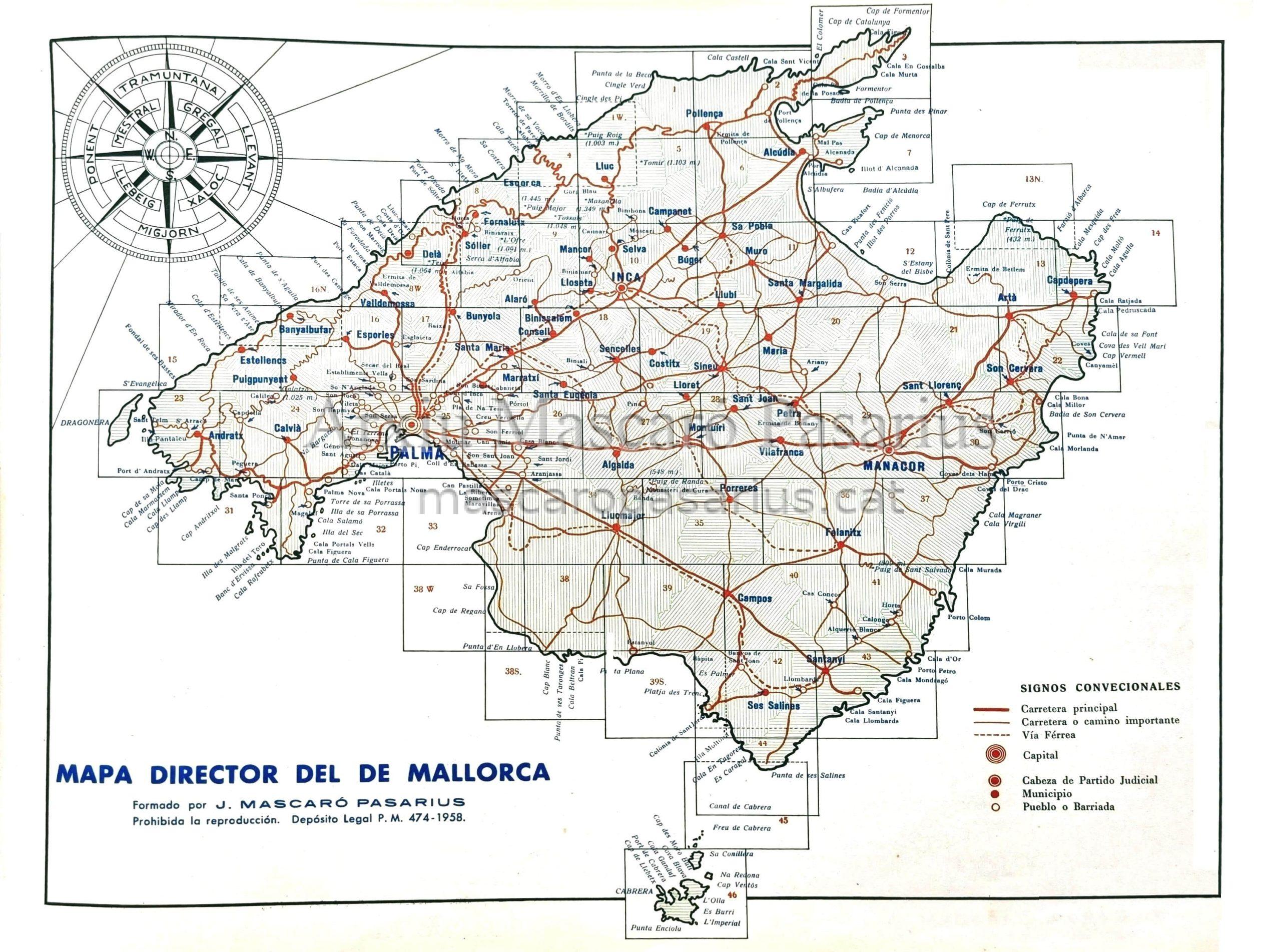 Mapa general de Mallorca